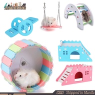 BEST- Hamster Pet Toys Silent Hamster Wheel Rainbow Bridge Seesaw Swing Cage Accessories For Hedgehog