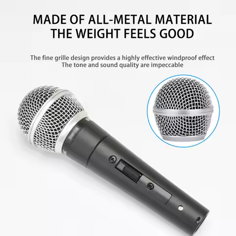 Metal SM58 cardioid Dynamic Microphone For Stage Singing Professional Wired Microphone for Shure Kar