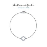 TDG 10K Gold Halo Style Lab Grown Diamond Bracelet