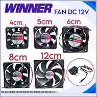 DC FAN - Cooling Fan - Winner Fan DC 12V + ADAPTOR 4CM 5CM 6CM 8CM 9CM 12CM