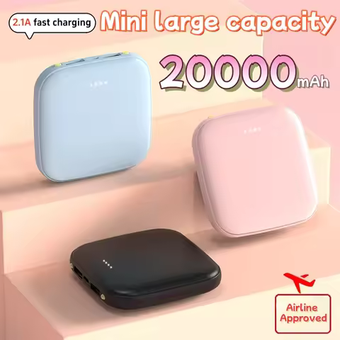 CCC 20000mAh Mini PowerBank 2.1A Fast Charging Portable Battery Macaron Color Powerbank for IPhone X