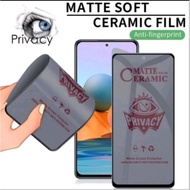 Tempered Glass Ceramic Matte Spy Xiaomi Mi 13T 13T Pro 12T 12T Pro 12 Lite 11T 11T Pro 11 Lite 11i 11x 10 Lite 5G 10i 10T Lite 9 9 Lite 9 Pro 9T Pro 9SE 9x 8 Lite 6x A2 Play Anti Scratch Privacy Anti Spy Anti Peep Anti Shatter Full Cover Full Screen