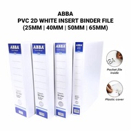 (2PCS) ABBA PVC 2D 25MM Insert Binder Ring File X 2PCS