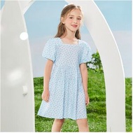 全城熱賣 - 碎花兒童短袖連衣裙（秘密花園紅花版 尺碼：110-160碼）（下單後聯絡客服確認發貨尺碼）