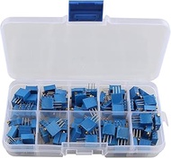 100 10 Value Variable Resistor Set 3296W 1/4W 100Ohm 500K Ohm Multiturn Trimmer Pot Potentiometer As