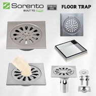 SORENTO Bathroom Floor Trap 100x100/150x150 Stainless Steel Kitchen Dapur Tandas