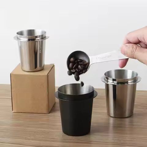 58/53/51mm Coffee Dosing Cup Sniffing Mug for Espresso Machine Wear Resistant Stainless Steel Coffee