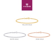 HABIB Oro Italia 916 Yellow, White and Rose Gold Bangle GB94020525 (22K Gold)