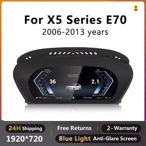 12.3''Speedometer LCD Dashboard Panel For X3X5 X6 E70 E71 E72 Digital Instrument Cluster Virtual Coc