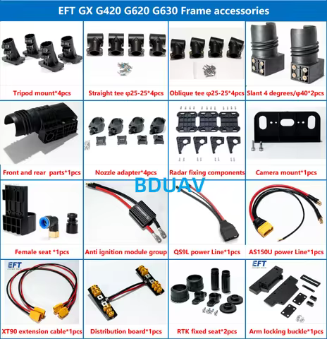 EFT Folding tripod fixed seat three-way distribution board power cord RTK fixed For GX G420 G620 G63