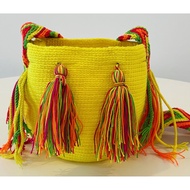 Wayuu Malaysia: Handmade Authentic Unique Colourful Cotton Wayuu Mochila Bag from Columbia (Small Si