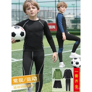 Children Sports Tights Training Suit Basketball Quick-Drying Long-Sleeved Bottoming Running I9OW