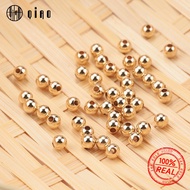 Wholesale 100PCS 2-4MM 14K Gold beads round smooth jewelry beads for bracelet&necklace making 14K Go