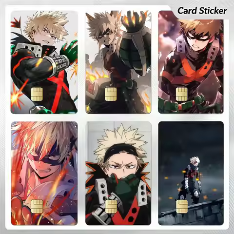 K-Katsuki B-Bakugo M-MHA Credit Card Skin Stickers For VISA Bank Bus Metro Access Card Protective Fi