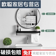 XY！Chuangzhi Bathroom Mirror Punch-Free Glass Mirror Wash Bathroom Half-Body Sticker Wall Mirror Bathroom Mirror Bathroo