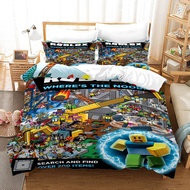 clu Piggy Roblox 3in1 Bedding Set Bed Sheet Quilt Cover Pillowcase Home Bedroom Suit ulc