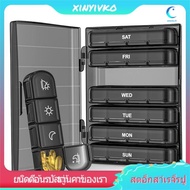 [xinyivko.th] 1 Set Weekly Pill Organizer 4-Times A Day, 7 Day Portable for Travel