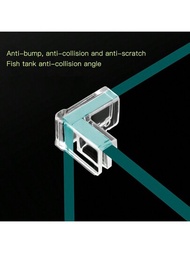 4入組清晰柔軟圓角保護器,適用於魚缸,可以防止角落受損,適用於3/3.5/4/4.5/5/5.5mm玻璃厚度