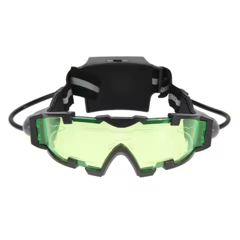 Night Vision Goggles Night Vision Glasses Adjustable Night Mission Goggles Windproof Light Up Green 