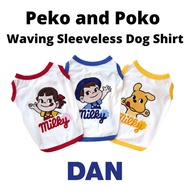 Peko and Poko Waving Sleeveless Dog Shirt