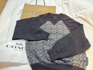 Coach 經典滿版logo 男裝長袖衛衣 Size S (全新有原裝塵袋)