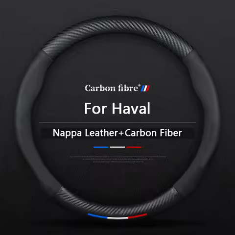Carbon Fiber Leather Car Steering Wheel Cover For HAVAL H6 JOLION HEV H3 H4 H2 F7 F7X H8 H9 H5 M4 M6