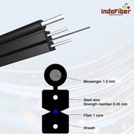 Indofiber Ftth Dropcore Cable 1 Core 3 Seling Wire 1000 Meters