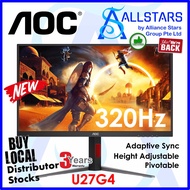AOC U27G4 27 inch 4K Gaming Monitor (4K @ 160Hz, FHD @ 320Hz, DP v1.4 x1/ HDMI v2.1 x2) (Warranty 3y