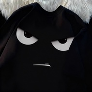 【220G 100%Cotton】SISI Angry Eye Print T-Shirt For Woman Black T-Shirt For Woman Oversized