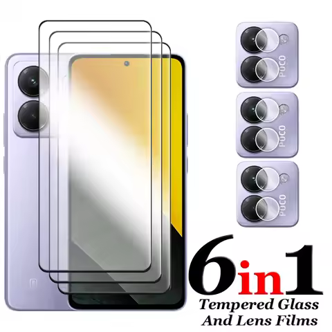 For Poco M7 Pro 5G Screen Protector Full Cover Glass For Xiaomi Poco M7 Pro Tempered Glass For Poco 