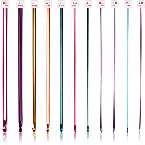 DIY Long Knitting Hook Set for Beginner, Tunisian Crochet Hooks, Afghan Needles for Crocheting, 2-8m