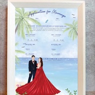 似顏繪 / 客製化結婚書約 / 單張結婚書約 / 電子檔