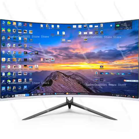 FHD Eye Protection 32 Inch LCD Monitor Flat Curved Optional Office Gaming Large Screen