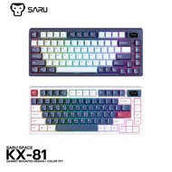 คีย์บอร์ดเกมมิ่ง SARU COLOR TFT KX-81 จอ LED พร้อม TTC RED Switch คีย์แคป Cherry Profile สินค้าประกั