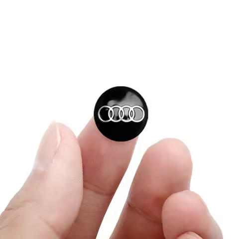For Audi A4 B5 B6 B7 B8 A6 C5 C6 A5 A7 A8 Q3 Q5 Q7 14mm Aluminum Car Badge Remote Key Sticker Auto D