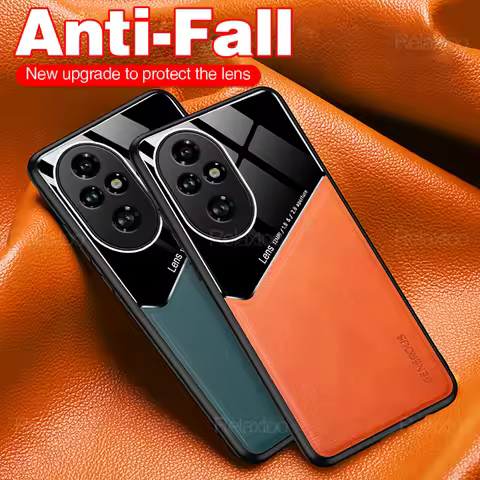 Full Lens Shockproof Protector Shell For Honor 200 Pro 5G Magnetic Luxury leather Phone Case For Hon