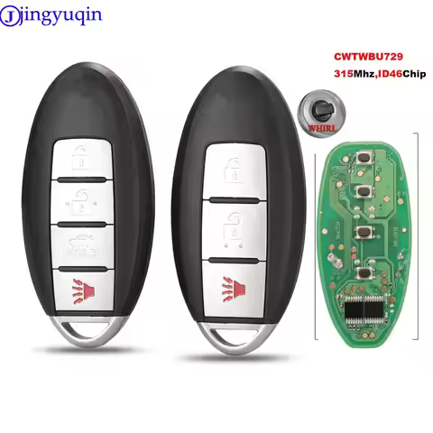 jingyuqin 315Mhz ID46 Chip Car Smart Remote Key For Nissan Tiida Qashqai Altima Maxima Sentra Teana 