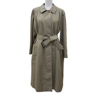 狀況極佳☆Burberry 復古 100%顏色Nova 格紋襯裡和腰帶，卡其色，女款尺寸約為 ML，英國製造。