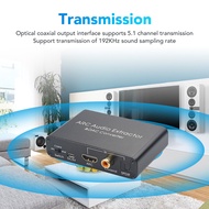ARC Sound Extractor HDMI Return DAC Audio Converter Optical SPDIF Coaxial 3.5mm Headphone Port for H