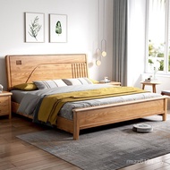 Wooden Bed 1m 51.8m Simple Japanese Style Bed Full Red Solid Master Double Bed Log Wooden Bed Nordic