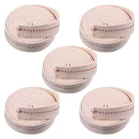 Flat Cotton Lamp Wick Replacement Oil Lanterns Wick with Genuine Red Stitch for Paraffin Oil Kerosen