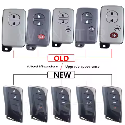 Upgrade Car Key Fob Case Shell Housing for Toyota Land Cruiser Prado Avensis IQ Corolla Prius Highla