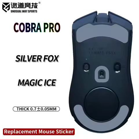 UnusualWaySports Mouse Skates Feet Razer COBRA PRO Cambered Surface PTFE Anti Collapse Magic Ice Sil