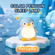 7-Color Rechargeable LED Penguin Night Light, Soft Silicone Material With 30-Minute Timer, Touch Con