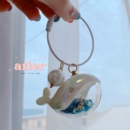 GANTUNGAN ̊ ༘ ೀ⋆。̊ Aesthetic Whale Keychain • atier • Whale Keychain - Aesthetic Whale Keychain