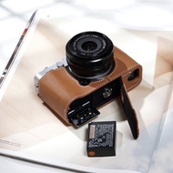 適用機型Fujifilm X-E5 手掌紋皮革相機底座皮套