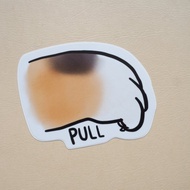 貓掌拉門貼紙 (Pull)