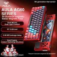 AULA AG60 Gaming Mechanical Keyboard 0.001mm RT 8K Hz Dual-Engine Wired Aluminum Magnetic Keyboard W