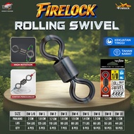 FIRELOCK ROLLING SWIVEL FISHING CONNECTOR - COMPLETE SIZE 44 LBS - 154 LBS