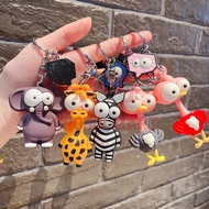 GANTUNGAN Large Silicone Lion Giraffe Keychain / Zebra Lion Giraffe Keychain / Giraffe Keychain / Gi